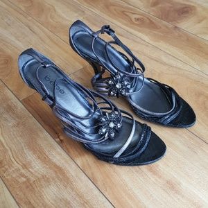 Bebe black Leather Heels